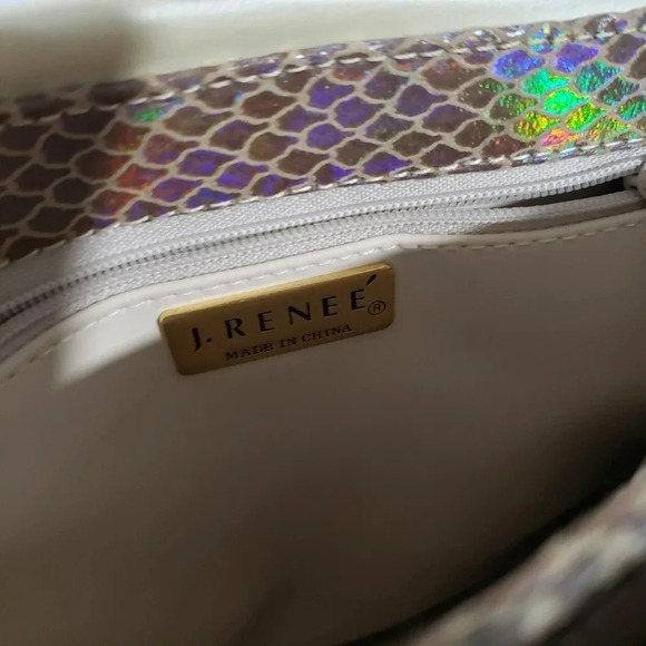 VTG J.Renee Iridescent/Snakeskin Print Shoulder  Bag. - Picture 8 of 9